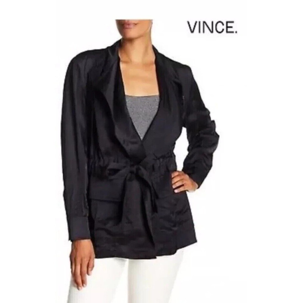 Vince Cargo Utility Jacket Size Large spring designer contemporary satin boho